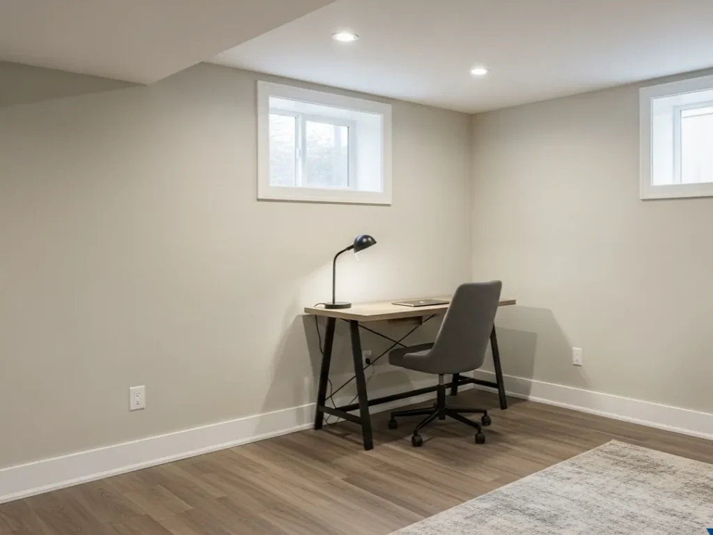 basement flex room office remodel central indiana