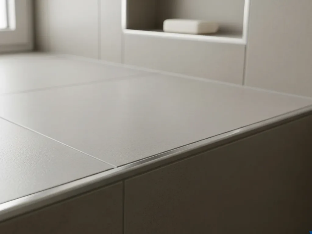 bathroom tile detail clean grout lines indiana