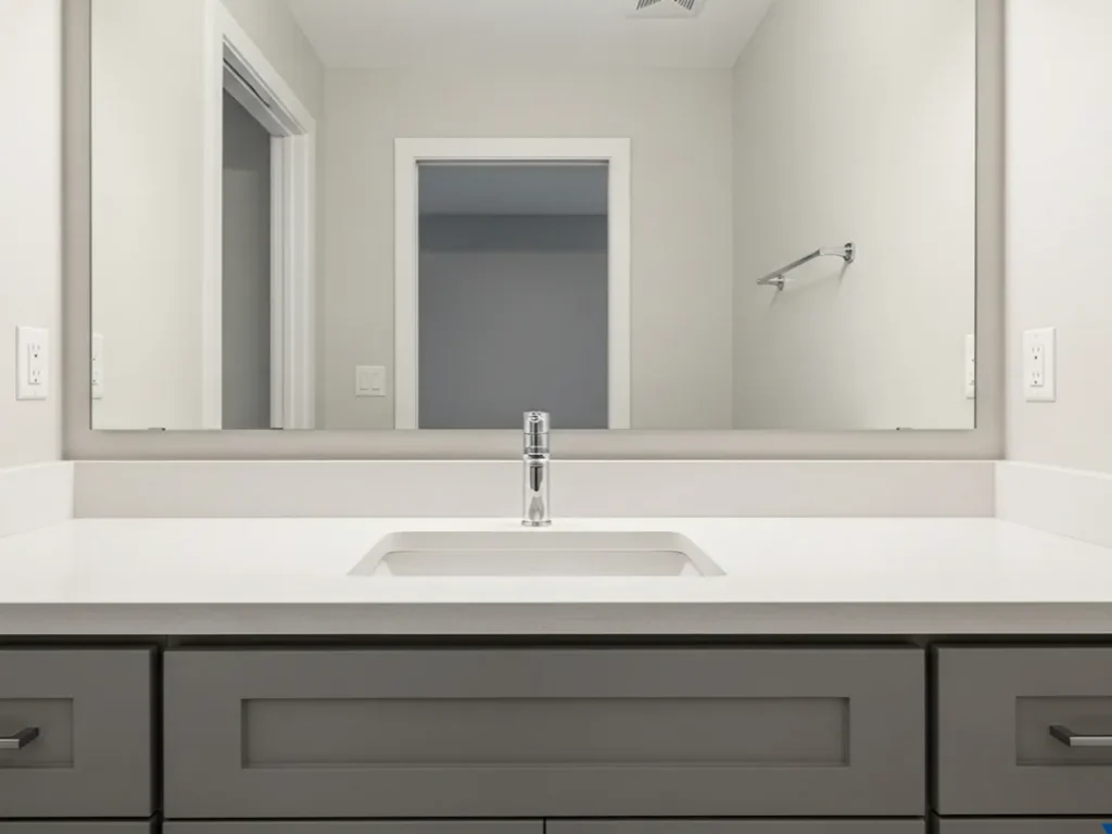 bathroom vanity upgrade quartz countertop indiana