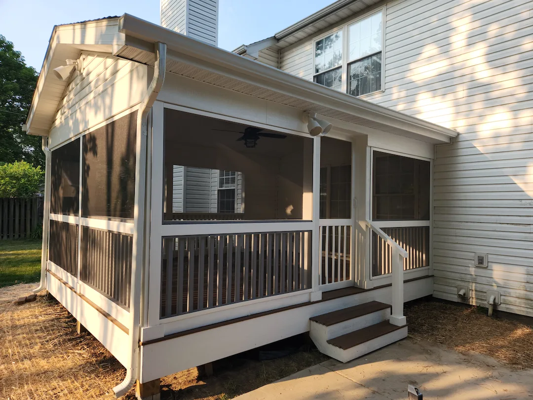 description screened porch addition west lafayette