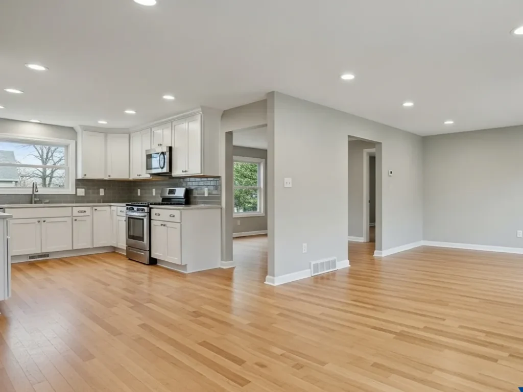 full home remodel open concept living kitchen indiana