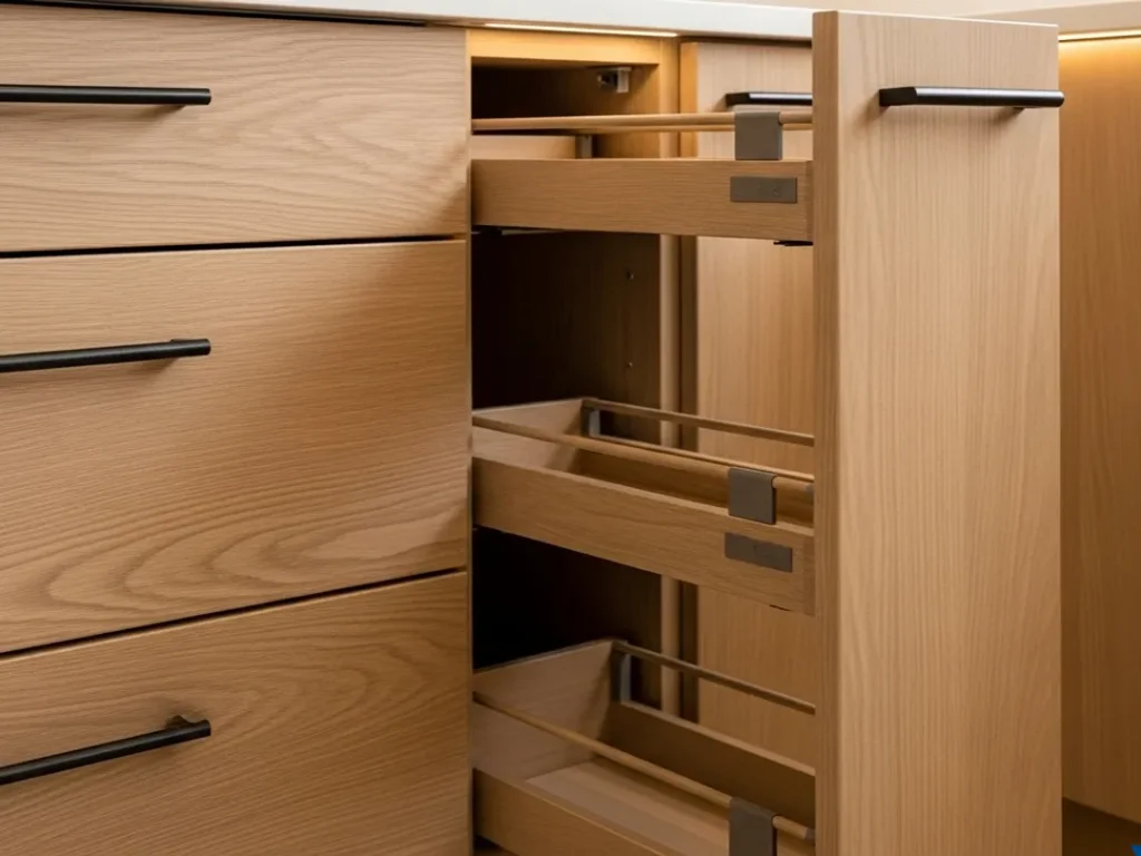 kitchen cabinet upgrade soft close drawer detail