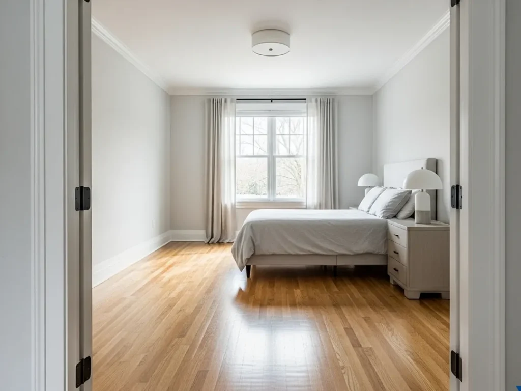 primary bedroom remodel new flooring lighting indiana
