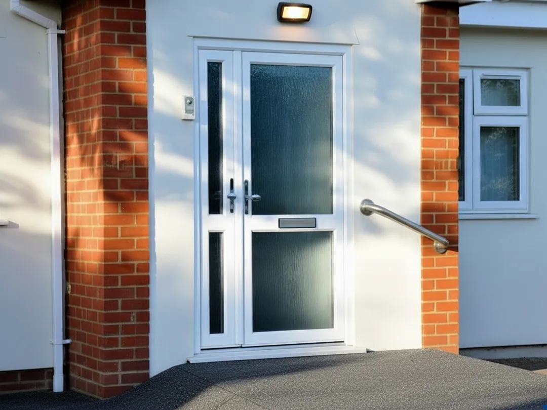 residential zero step entry slip resistant walkway