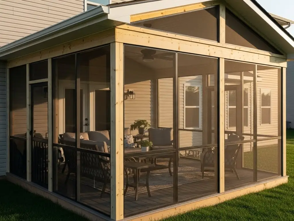 custom screened in porch construction bug free outdoor living