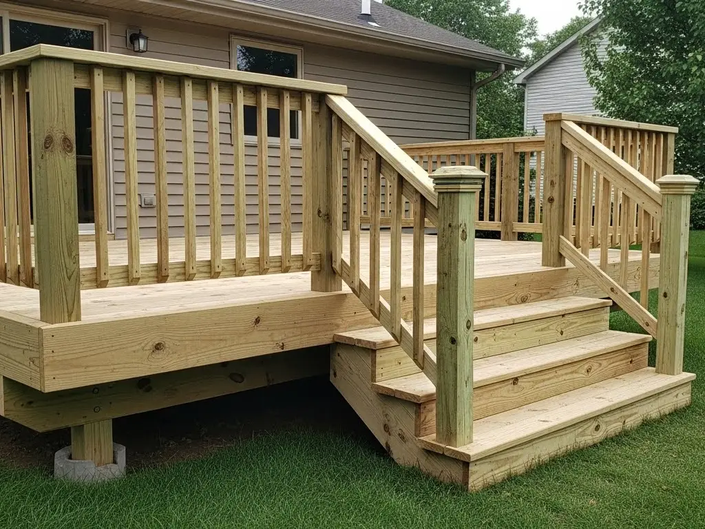 custom wood deck construction durable outdoor living space
