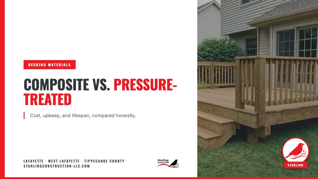 Composite vs. Pressure-Treated Decking: Cost, Upkeep, and Lifespan