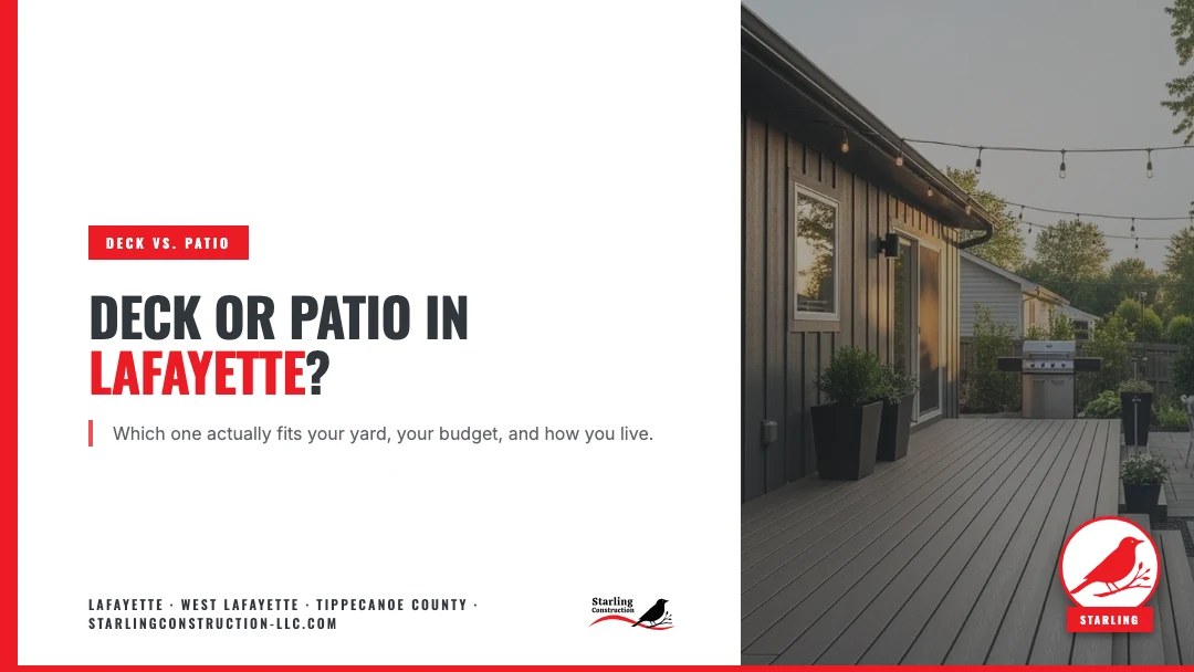 Deck vs. Patio in Lafayette: Which Is Right for Your Yard?
