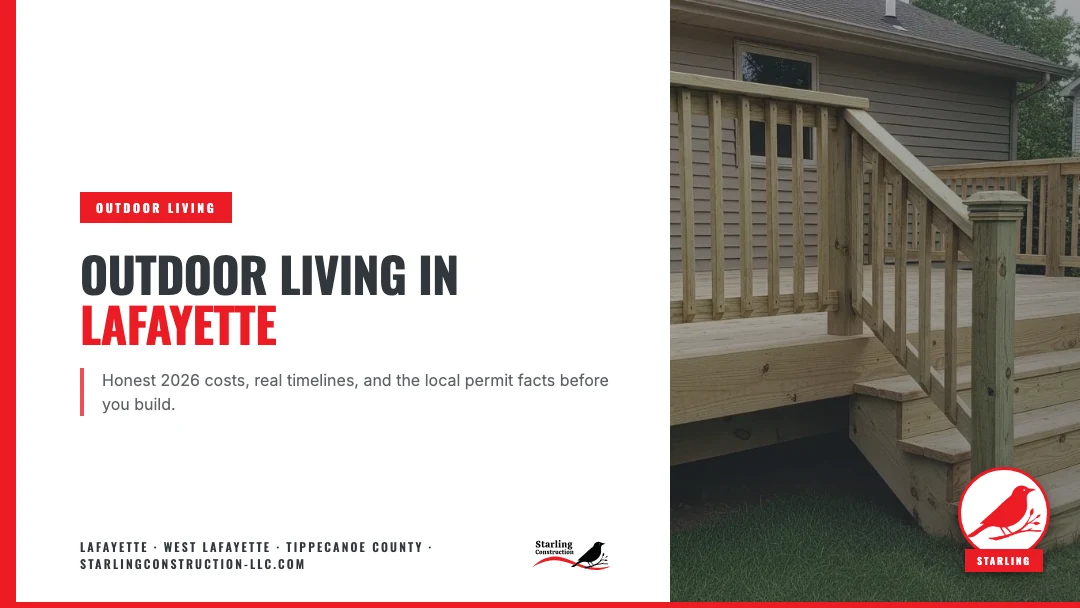 Outdoor Living in Lafayette: Costs, Timelines, and What Actually Fits Your Yard